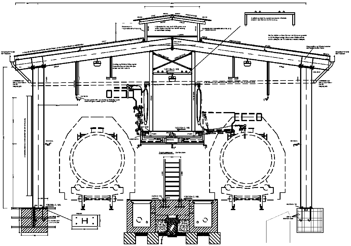 Section of the frame