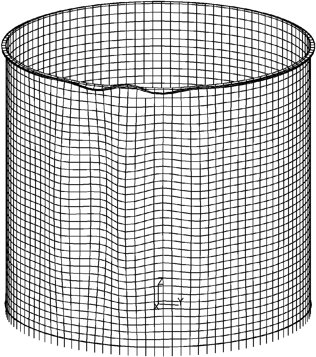 fe-modell of the shell